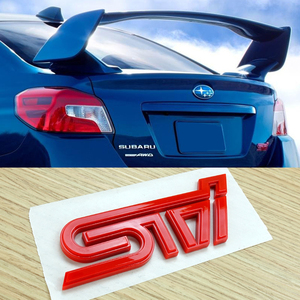  с блеском красный STI задний багажник эмблема 2015+ WRX/STI ABS