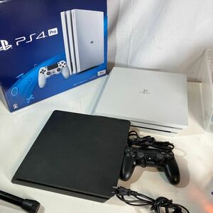 SONY ソニー PlayStation4 PlayStation4pro ２台セット　プレステ4 プロ　CUH-2200Bジェット ブラック CUH-7200B ホワイト 1TB 