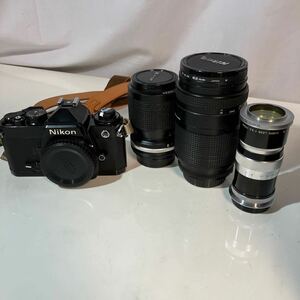 Nikon ニコン　FMボディ　一眼レフ　カメラ　ブラック　35-135mm/35-105mmレンズセット