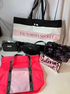 【#kk】【バッグまとめ】ヴィクトリアシークレット VICTORIA'S SECRET タグ付き　トートバッグ　ショルダーバッグ　ポーチ他多数