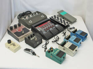 A691 ジャンク品 エフェクター 11ケ BOSS/Chorus Ensemble Digitech/AMP A-B Ibanez/WH10 BOSS/TR-2 DD-3 CH-1 PS-2 MXR/M133 BIGMUFF θ