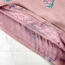 KEITAMARUYAMA ケイタマルヤマ 花柄台形スカート サイドジップ 膝丈 裏地あり ピンク サイズ2*MC1196_画像5