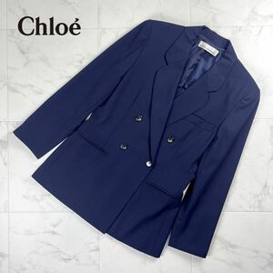 美品 miss chloe ミスクロエ ウール100% ダブルジャケット 背抜き レディース 紺 ネイビー サイズ40*NC720