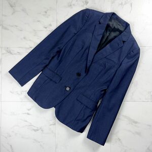 美品 BLACK LABELブラックレーベル ウール100% テーラードジャケット 背抜き レディース 紺 ネイビー サイズ30*NC1092