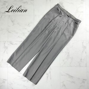 Leilian Leilian center Press strut pants satin bottoms lady's gray ju size 11*NC1053