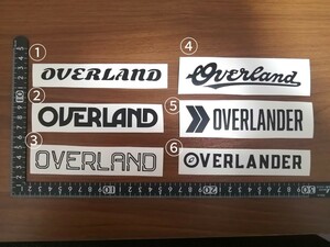 【横60cm】 1枚 OVERLAND オーバーランド カッティング ステッカー マットブラック 山 マウンテン キャンプ アウトドア オーバーランダー