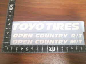 TOYO オープンカントリーRT MT カッティングステッカー 白 ２枚セット クロカン ランクル ハイラックス FJクルーザー ジムニー オフロード