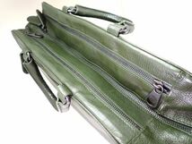 BOTTEGAVENETA / ボッテガヴェネタ バッグ レザー メンズ ビジネスバッグ グリーン系【中古】drt2403_画像2