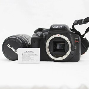 Canon キャノン EOS Kiss ×4 一眼レフ カメラ レンズ 55-250ｍｍ 電源のみ確認 中古品 m5-35280 m_e(j)