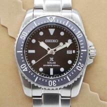 SEIKO セイコー PROSPEX プロスペックス ソーラー ダイバースキューバ SBDN069 文字盤ダークネイビー 金属ベルト 中古品 m_w(j) m24-26911_画像1