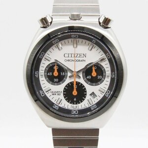 CITIZEN シチズン RECORD LABEL TSUNO CHRONO レコード レーベル ツノ クロノ AN3660-81A 文字盤白 金属ベルト 中古品 m_w(j) m24-25831