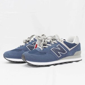 ニューバランス new balance 574 スニーカー ネイビー系×グレー 26.5cm タグ付 中古m5-32983 m_z(j)