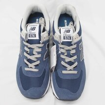 ニューバランス new balance 574 スニーカー ネイビー系×グレー 26.5cm タグ付 中古m5-32983 m_z(j)_画像4