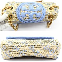 トリーバーチ ラフィアショルダーバッグ ベージュ 64426 レディース TORY BURCH z24-898 中古品 z_b_画像3