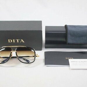 ◎ 中古美品 DITA ディータ MACH ONE DRX-2030B-59 59ロ17-127 ゴールド ブラック ユニセックス サングラス 眼鏡の画像1