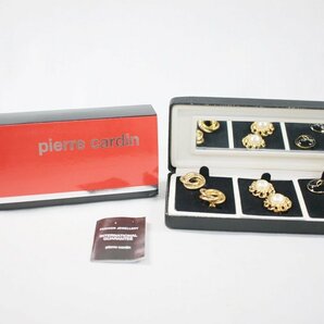 ◎ 中古品 pierre cardin ピエールカルダン イヤリング ３点セット ゴールド パール ブラック レディース アクセサリー ケース付き h_bの画像1