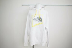 ◎ 中古品 THE NORTH FACE ノースフェイス パーカー NT12031 ホワイト イエロー ファッション 洋服 h_b