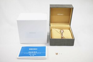 ◎ ジャンク品 SEIKO セイコー 1N01-0PD0 腕時計 クォーツ ピンクゴールド ピンク文字盤 ハート レディース 箱付き h_b