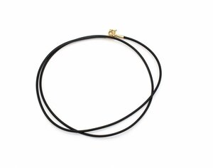 チョーカー 紐のみ（トップなし）留め具 K18 二重 ブラック z24-choker 中古品 z_j