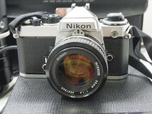 ◎【難あり】中古品 Nikon FE Aiニッコール50ｍｍ F1.4 メディカルニッコール200mmF4キット付属 フィルム式一眼レフカメラ_画像2