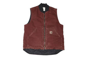 CARHARTT WORK VEST SIZE M カーハート ベスト バーガンディー