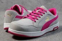 PUMA プーマ 安全靴 メンズ エアツイスト スニーカー セーフティーシューズ 靴 ブランド 64.221.0 グレー＆ピンク ロー 25.0cm / 新品_画像2