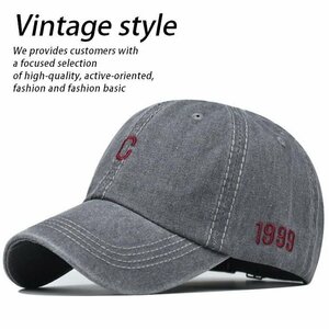 【C】Vintage style ローキャップ キャップ 帽子 メンズ レディース こなれ感 7988369 9009978 R-2 グレー 新品 1円 スタート