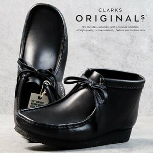 クラークス Clarks ワラビー ブーツ メンズ 天然皮革 本革 レザー WALLABEE BOOT シューズ 26155512 ブラック UK10.5 28.5cm相当 / 新品