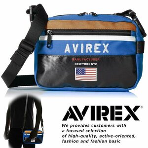 AVIREX ショルダーバッグ サコッシュ メンズ 7987203 アヴィレックス ブランド 正規品 アビレックス AX2005 ブルー 新品 1円 スタート