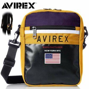 AVIREX ショルダーバッグ サコッシュ メンズ 7987211 アヴィレックス ブランド 正規品 アビレックス AX2004 キイロ 新品 1円 スタート