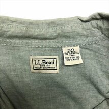 エルエルビーン シャツ 長袖 グリーン L L Bean 古着 メンズ L フルボタン ボタンダウン 胸ポケット_画像2