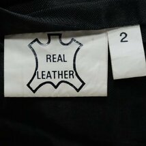 I3S/Y3.6-3　アメリカ古着　REAL LEATHER　レザーベスト　本革　ライディングベスト　革ベスト　皮ベスト　バイカー　黒　ヴィンテージ_画像5