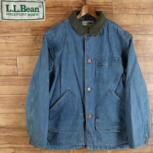 J9J/Y3.11-5　70s~80s　アメリカ製　L.L.Bean　エルエルビーン　デニム　ハンティングジャケット　ブランケットライナー　M　アメリカ古着