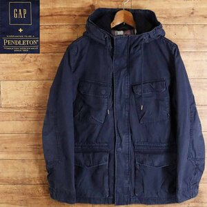 ＄5T/Y3.13-3　PENDLETON×GAP　ペンドルトン　ギャップ　フィールドジャケット　パーカー　ミリタリージャケット　M　メンズ　ジャンパー