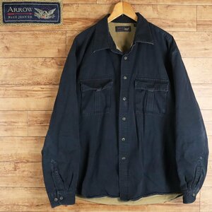 &2K/R3.4-2　ARROW BLUE JEANS　コットンジャケット　シャツジャケット　ワークジャケット　裏フリース　ブルゾン　メンズ　XL