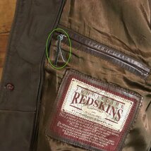 L2S/S3.15-4　RED SKINS　レッドスキンズ　レザーカーコート　本革　レザージャケット　革ジャン　皮ジャン　XL　ブラウン　ヴィンテージ_画像5