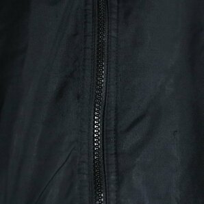 &6J/R3.15-4 90s NIKE ナイキ ナイロンジャケット ブルゾン ジャンパー 裏ボア 袖中綿 刺繍ロゴ XL ネイビー アメリカ古着の画像5