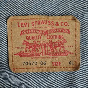 G6T/R3.20-2 Levi's ヨーロッパ リーバイス70570 06  ジージャン XLサイズ デニムジャケット ユーロ ジャンパー ブルゾンの画像6