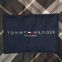 K7J/Y3.18-3　TOMMY HILFIGER　トミーヒルフィガー　ステンカラーコート　ロングコート　メンズ　48　チャコールグレー　アメリカ古着_画像7