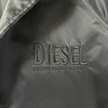 未使用並/L-XL相当★ディーゼル/DIESEL デカロゴ刺繍 ブルーキルティング コーチジャケット スタジャン 中綿 春アウター メンズ 黒_画像6