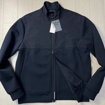 タグ付き新古品/XXLサイズ★アルマーニ/EMPORIO ARMANI パッチワーク ストレッチ トラックジャケット ジャージ 春アウター メンズ 紺_画像2