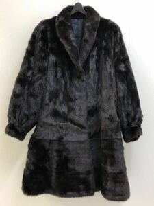 BLACKGLAMA ブラックグラマ ミンクコート サイズ13 着丈約90cm 毛皮 ハーフコート セミロングコート 