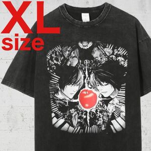 デスノート　DEATH NOTE　ライト エル　ミサミサ デューク 半袖Tシャツ　ブラック　L