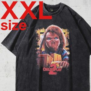 チャイルドプレイ　２　チャッキー　ムービー　映画　Tシャツ　XXLサイズ　ブラック