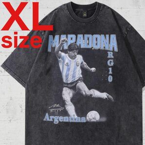 【希少】Maradona　アルゼンチン　ペレ　サッカー　Tシャツ　ブラック　XL