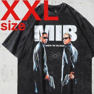 SF映画　MIB　メン・イン・ブラック　スクリーン　Tシャツ　ブラック　XXL