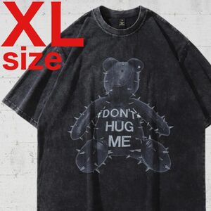 Teddy bear　テディベア　Don't Hug Me　Tシャツ　ブラック