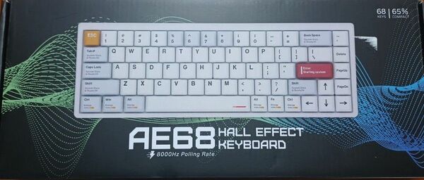 【新品未使用】Everglide AE68 (White Transparent Case+White Keycaps)