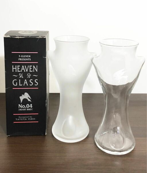 非売品【TATSUYA ISHII/石井竜也 デザイングラス ２客】HEAVEN気分GLASS HEART BIRD/ハートバード