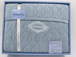 □M33 ☆WEDGWOOD ウェッジウッド キルティングパッドシーツ 水色 ブルー WW6550 未使用 100×205cm